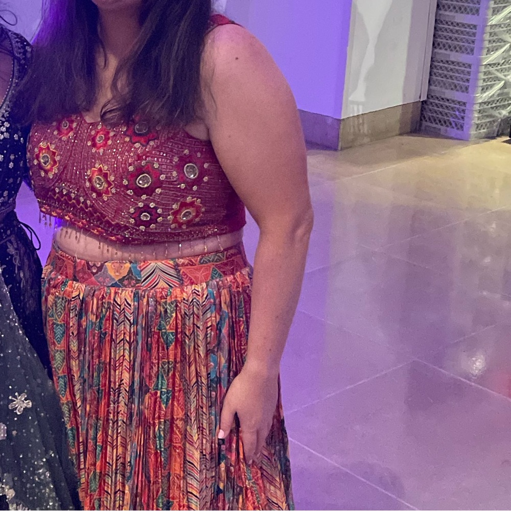 Indian Lehenga (Top, Skirt, and Scarf)